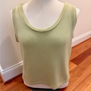 St. John Sport Elegant Sleeveless Knit Tank Top - Light Green